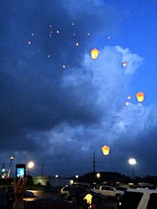Miracles in the Sky lantern release for the benefit of WVU Children's Hospital